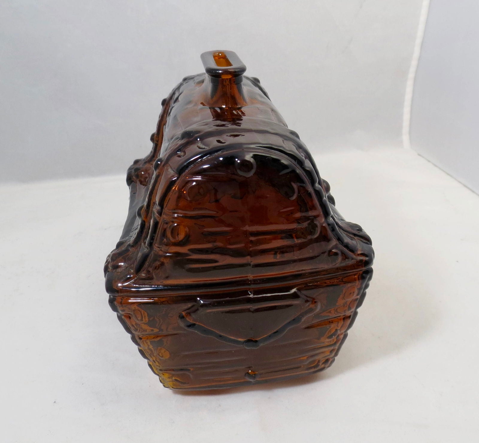 Vintage Glass Treasure Chest Coin Bank - Duckwells