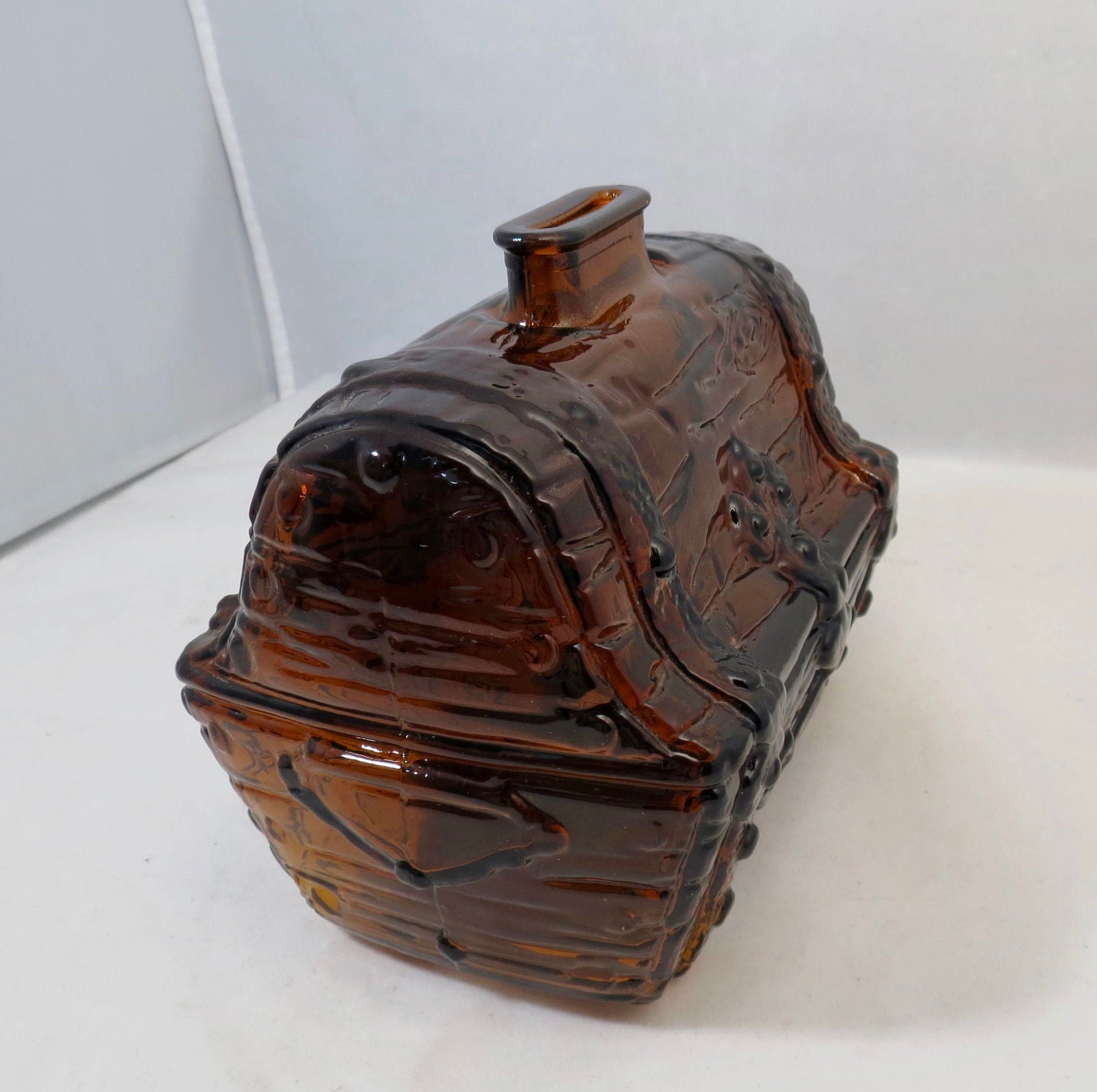 Vintage Glass Treasure Chest Coin Bank - Duckwells
