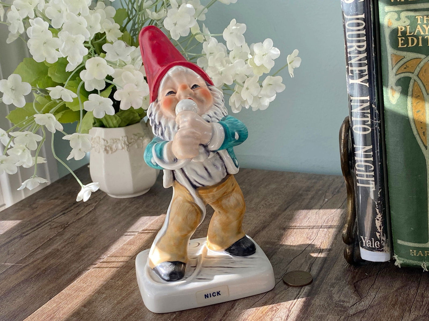 Vintage Gnome Singer Figurine by Goebel - Duckwells