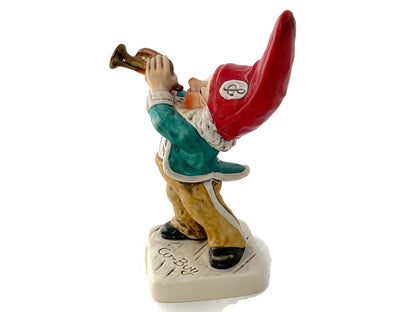 Vintage Gnome Trumpet Playing Figurine by Goebel - Duckwells