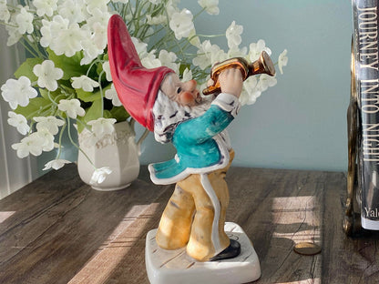 Vintage Gnome Trumpet Playing Figurine by Goebel - Duckwells