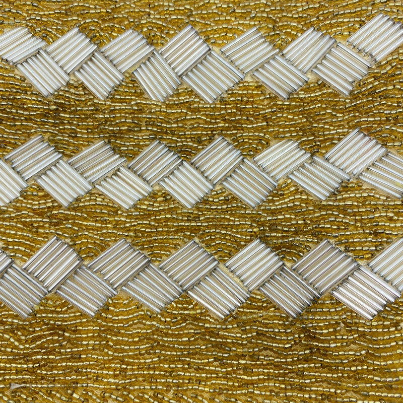 Vintage Gold Beaded Purse Made in Hong Kong - Duckwells
