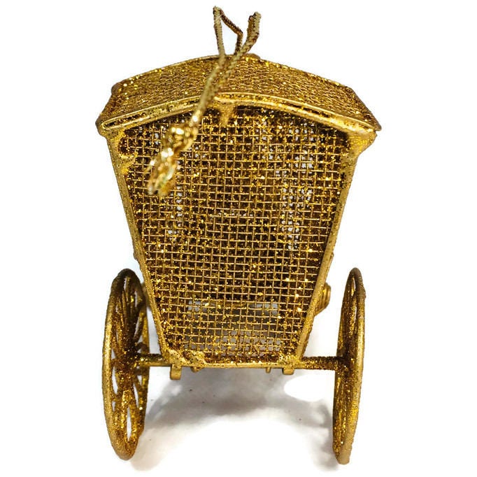 Vintage Gold Train Christmas Ornament - Duckwells