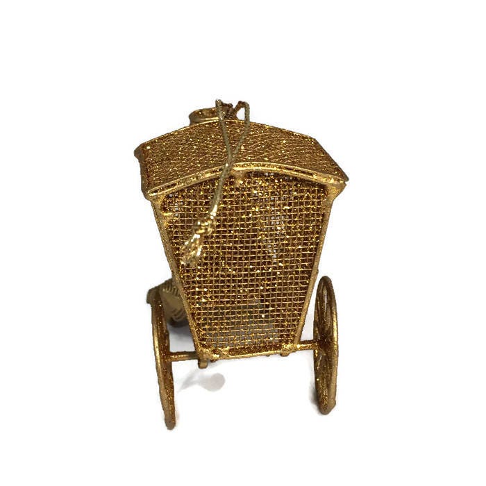 Vintage Gold Train Christmas Ornament - Duckwells