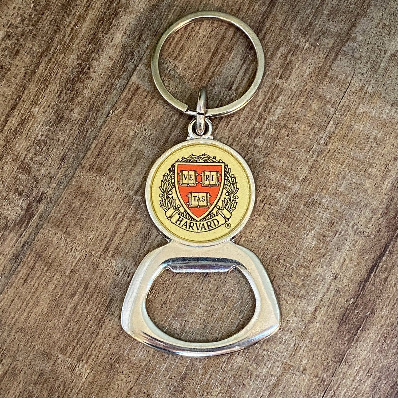 Vintage Harvard University Bottle Opener and Key Ring - Duckwells