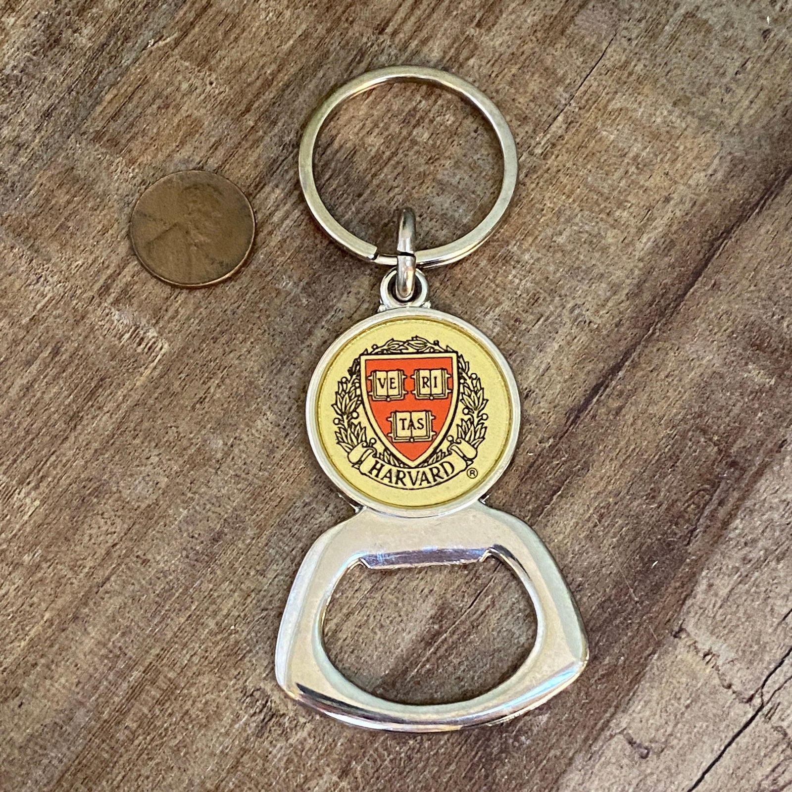 Vintage Harvard University Bottle Opener and Key Ring - Duckwells