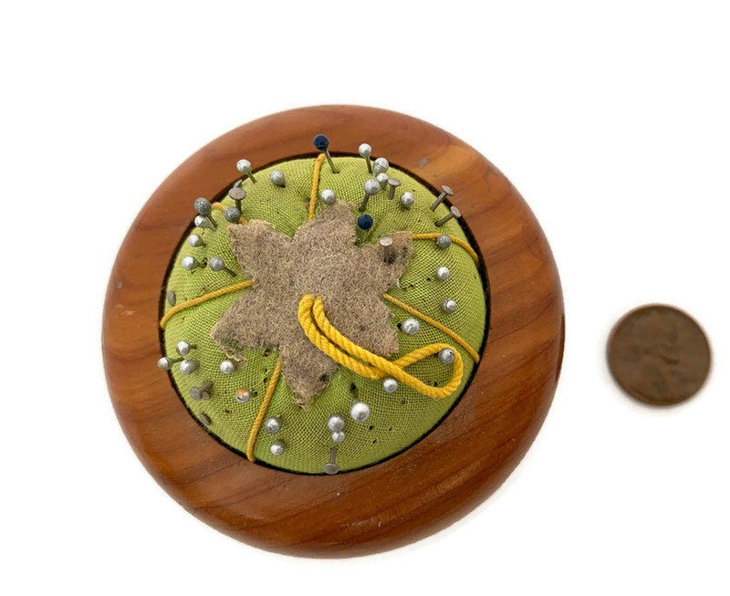 Vintage Hawks Nest State Park Souvenir Wood Pincushion - Duckwells