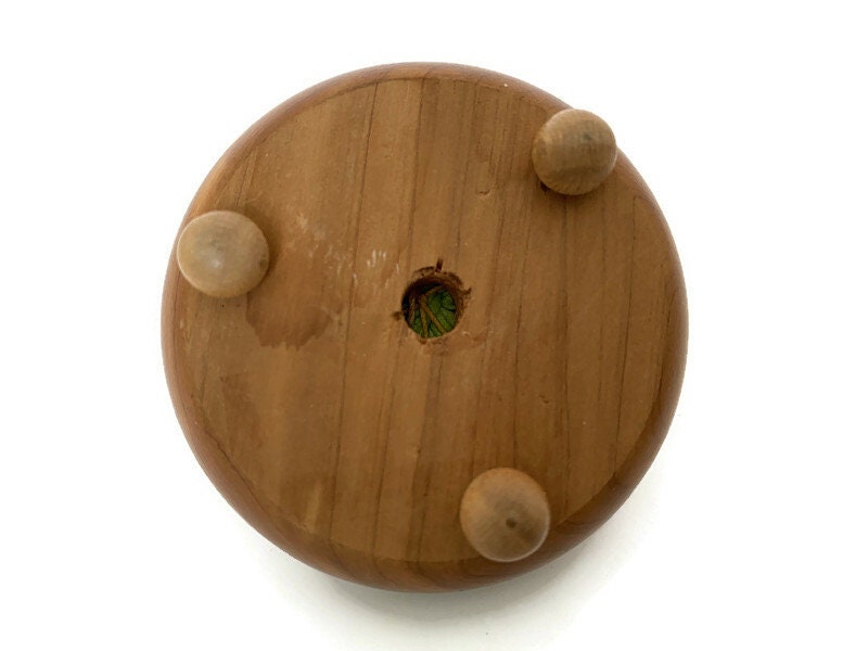 Vintage Hawks Nest State Park Souvenir Wood Pincushion - Duckwells