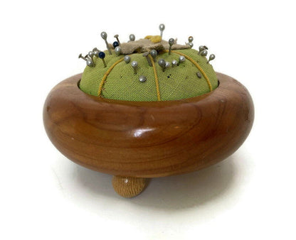 Vintage Hawks Nest State Park Souvenir Wood Pincushion - Duckwells