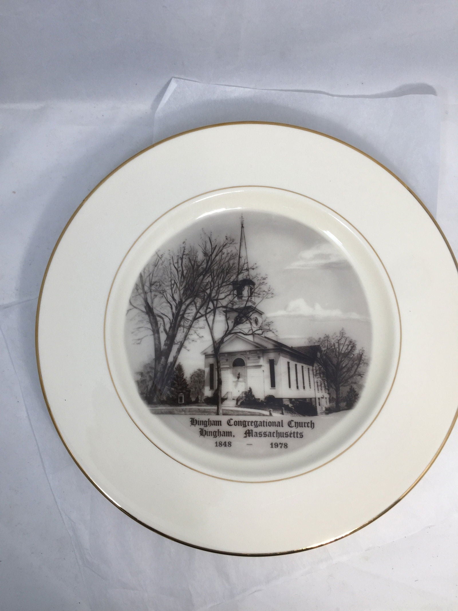 Vintage Hingham Massachusetts Plate - Duckwells