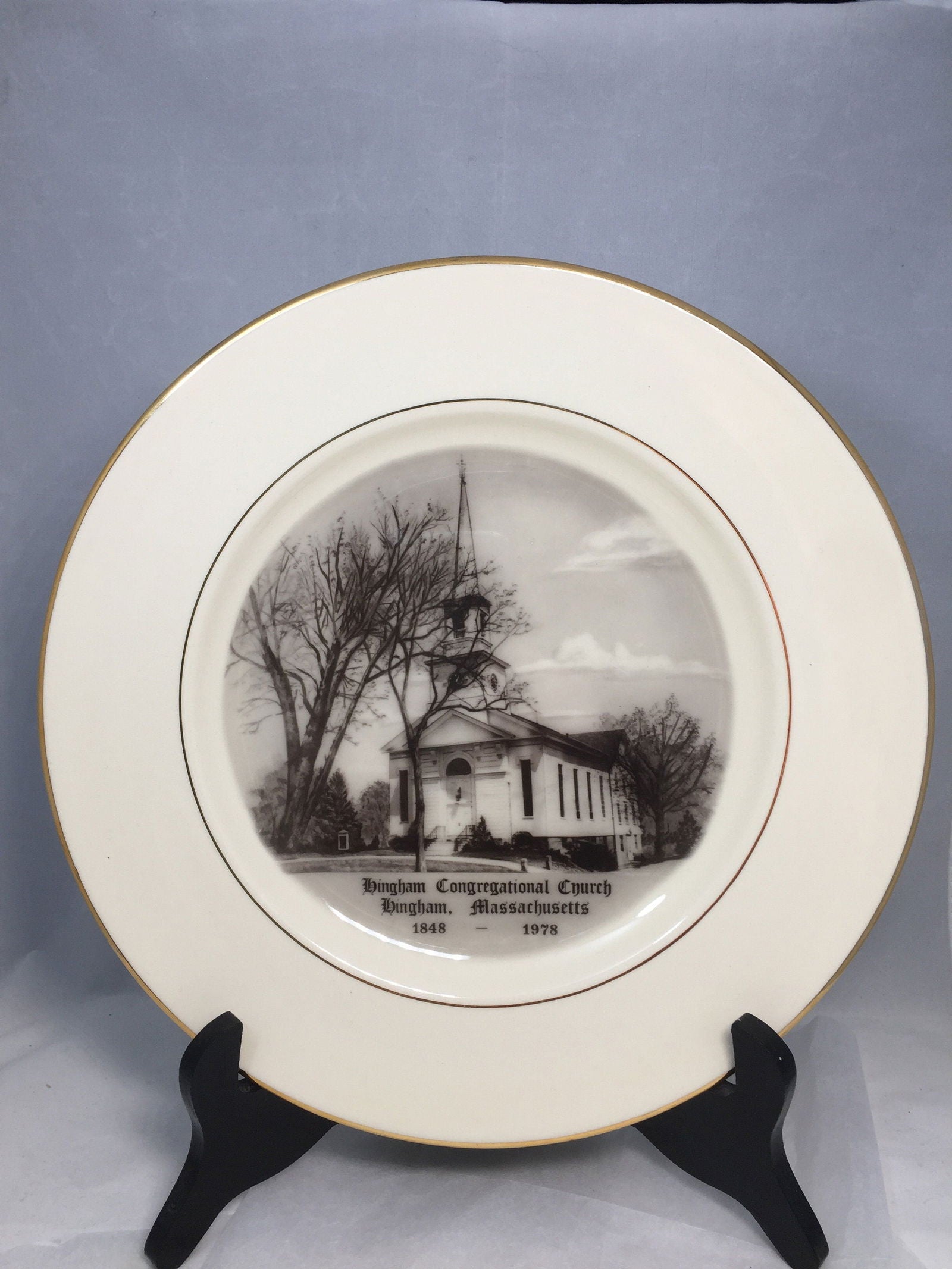 Vintage Hingham Massachusetts Plate - Duckwells