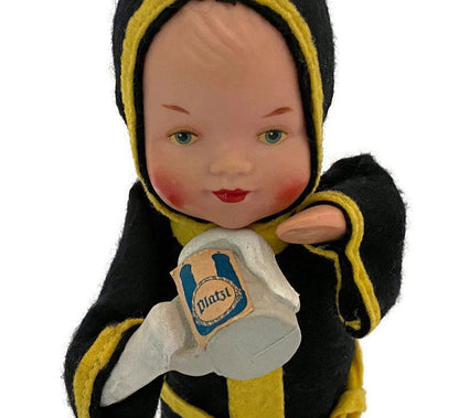 Vintage Hofbrauhaus Brewery Souvenir Advertising Monk Doll - Duckwells