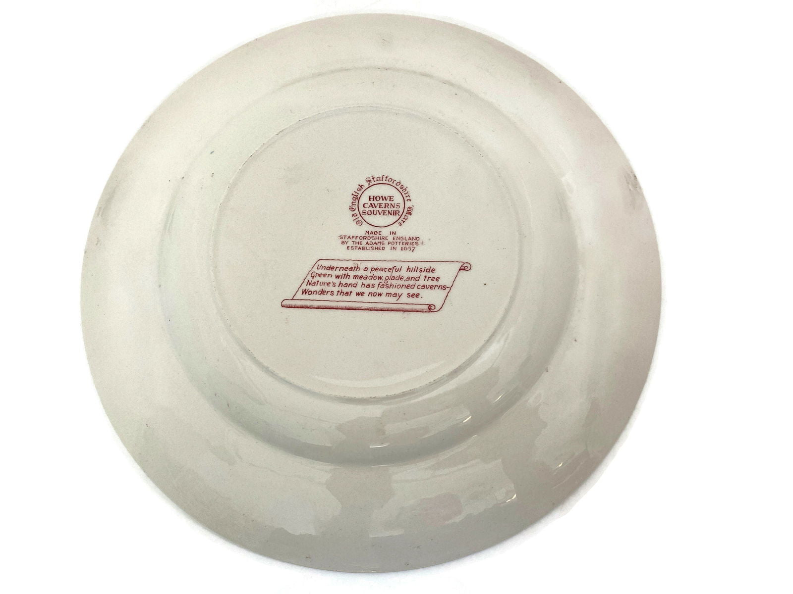Vintage Howe Caverns New York Souvenir Plate - Duckwells