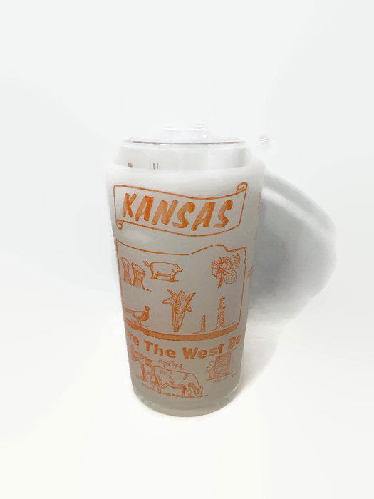 Vintage Kansas Souvenir Glass - Duckwells