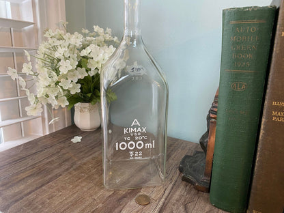 Vintage Lab Glass Flask by Kimax - Duckwells