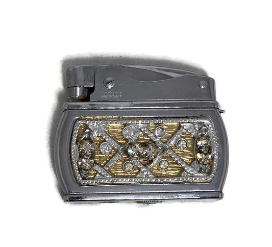 Vintage Ladies Lighter - Rhinestones Wiesner Trickette - Duckwells