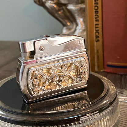 Vintage Ladies Lighter - Rhinestones Wiesner Trickette - Duckwells
