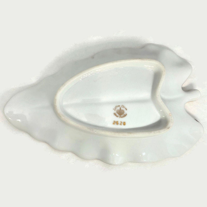 Vintage Lefton White Ceramic Christmas Tree Dish - Duckwells
