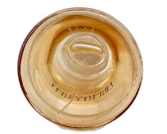 Vintage Liberty Bell Carnival Glass Piggy Bank - Duckwells