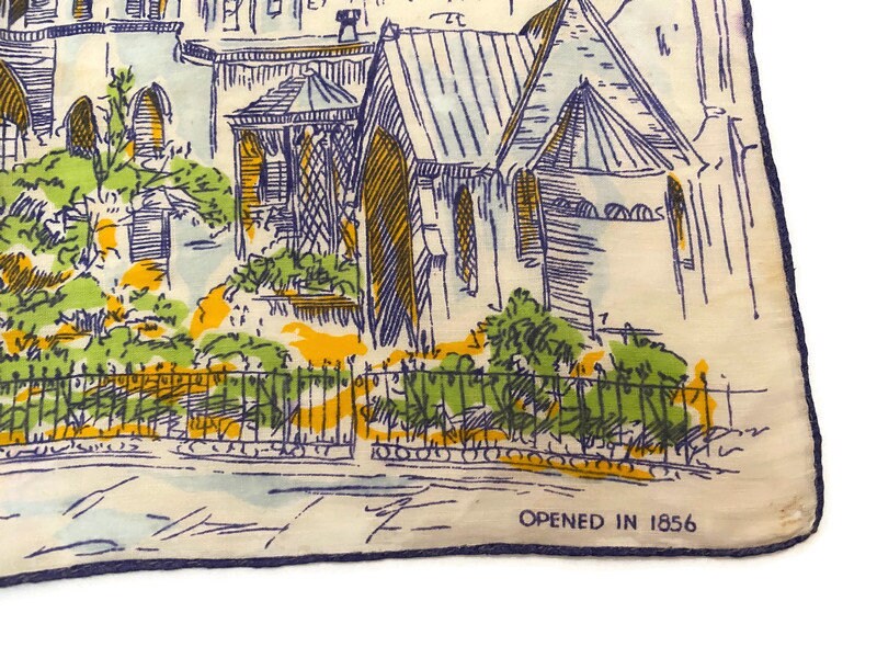 Vintage Little Church Around the Corner Handkerchief - Duckwells