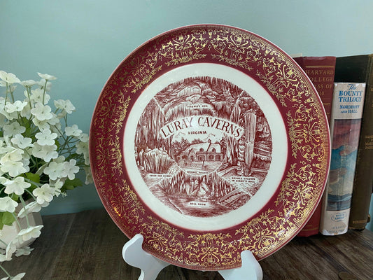 Vintage Luray Caverns Virginia Souvenir Plate at Duckwells