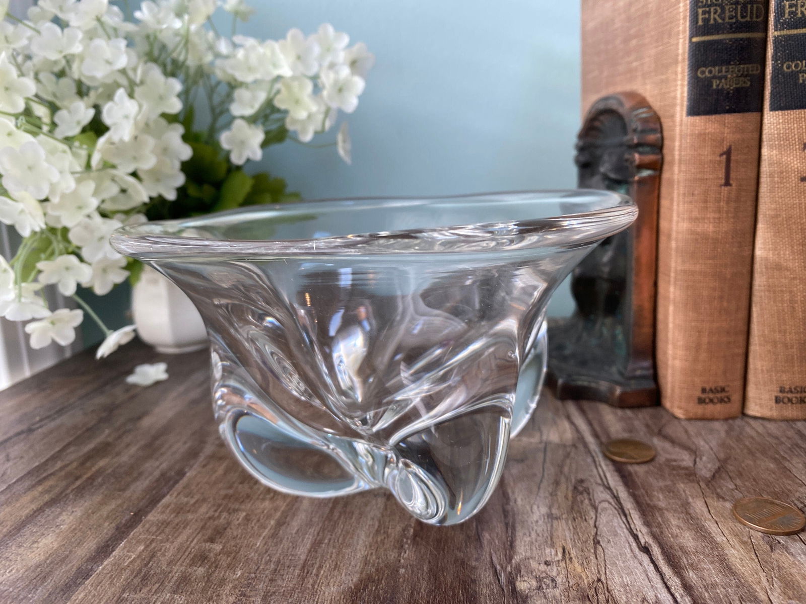 Vintage Magnor Norway Art Glass Bowl Scandinavian Design - Duckwells