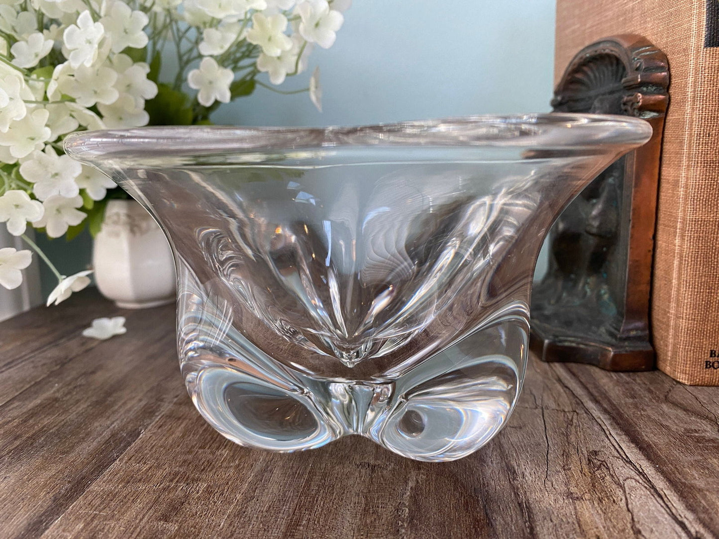 Vintage Magnor Norway Art Glass Bowl Scandinavian Design - Duckwells