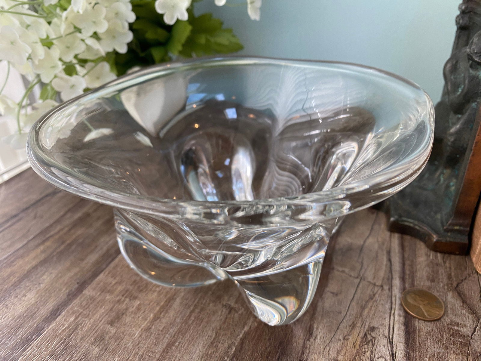 Vintage Magnor Norway Art Glass Bowl Scandinavian Design - Duckwells