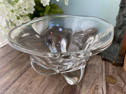 Vintage Magnor Norway Art Glass Bowl Scandinavian Design - Duckwells