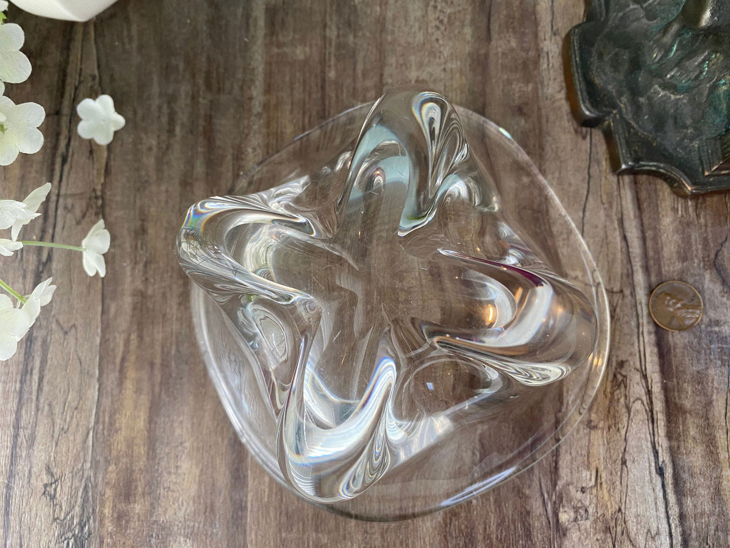 Vintage Magnor Norway Art Glass Bowl Scandinavian Design - Duckwells