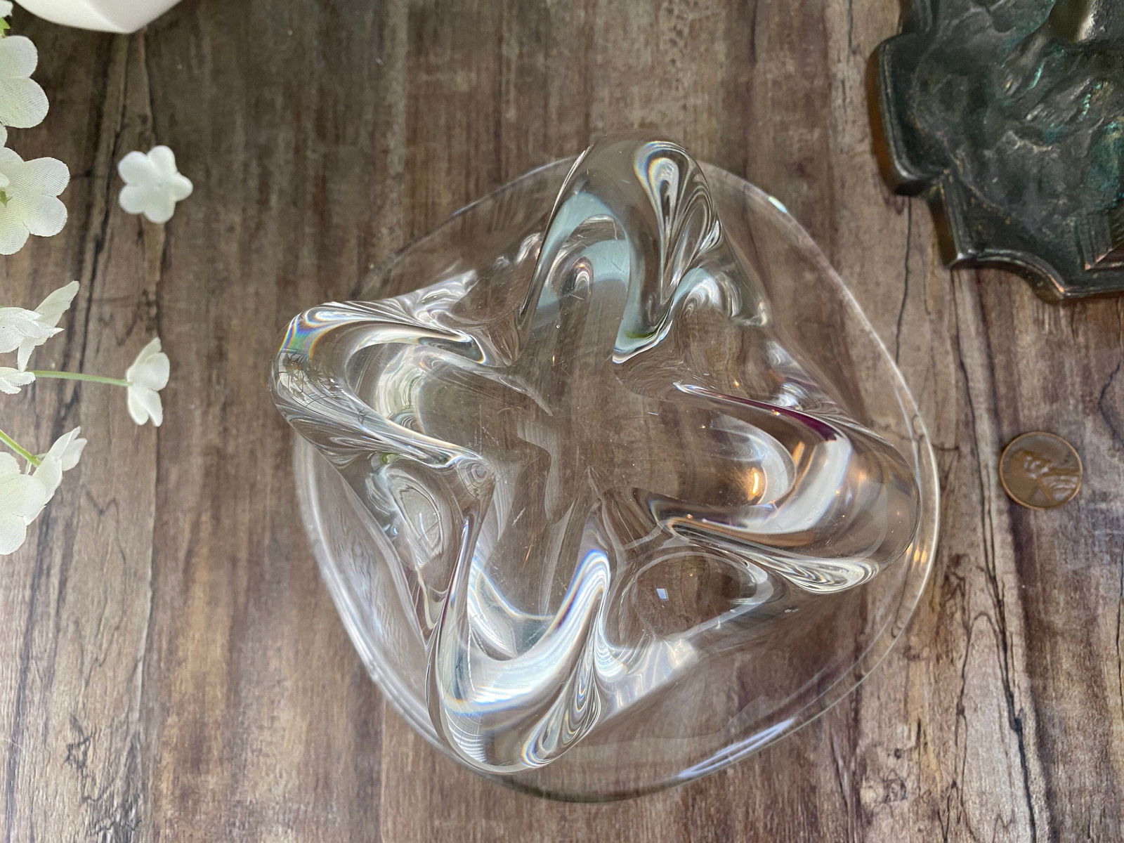 Vintage Magnor Norway Art Glass Bowl Scandinavian Design - Duckwells