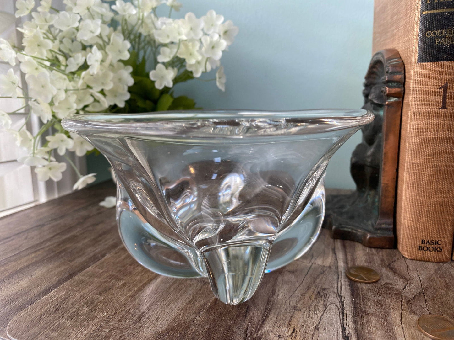 Vintage Magnor Norway Art Glass Bowl Scandinavian Design - Duckwells