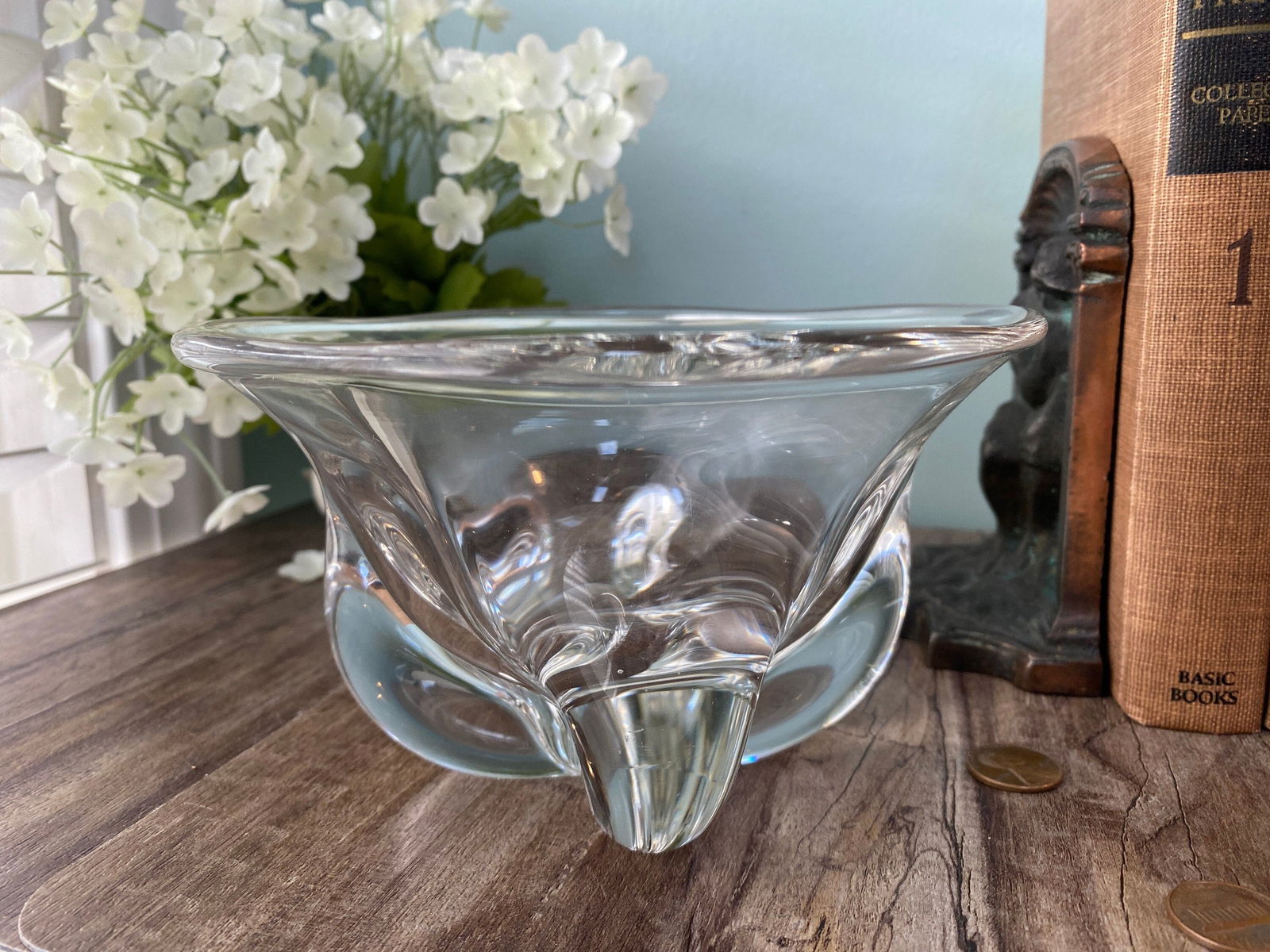 Vintage Magnor Norway Art Glass Bowl Scandinavian Design - Duckwells