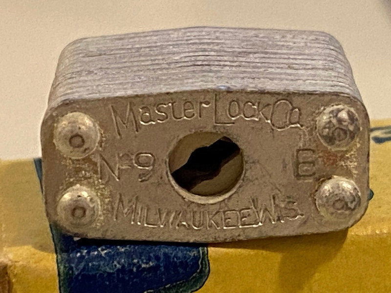 Vintage Master No. 9 Cub Padlock with Original Box and Keys - Duckwells