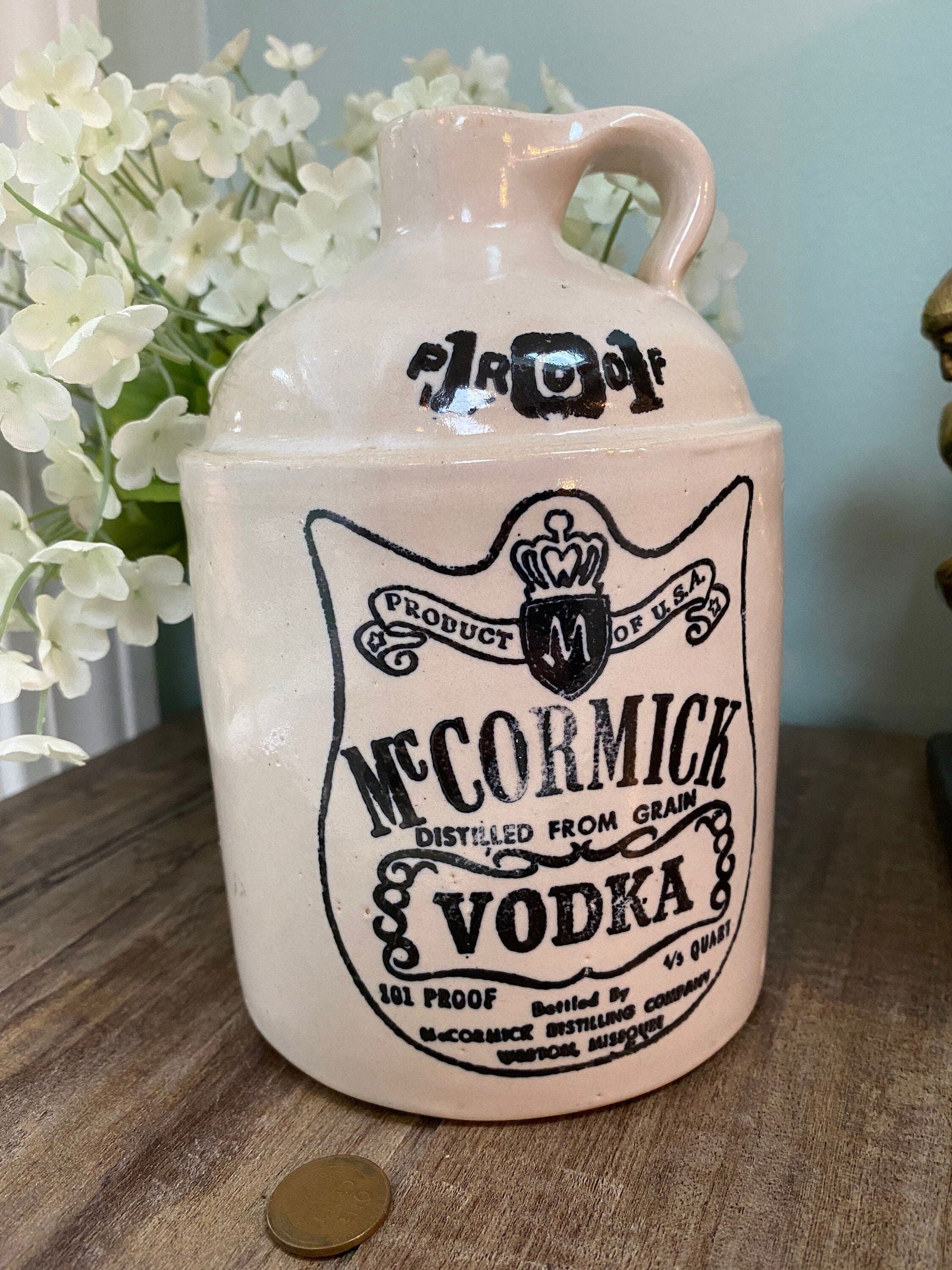Vintage McCormick Vodka Stoneware Jug - Duckwells