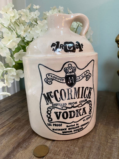 Vintage McCormick Vodka Stoneware Jug - Duckwells