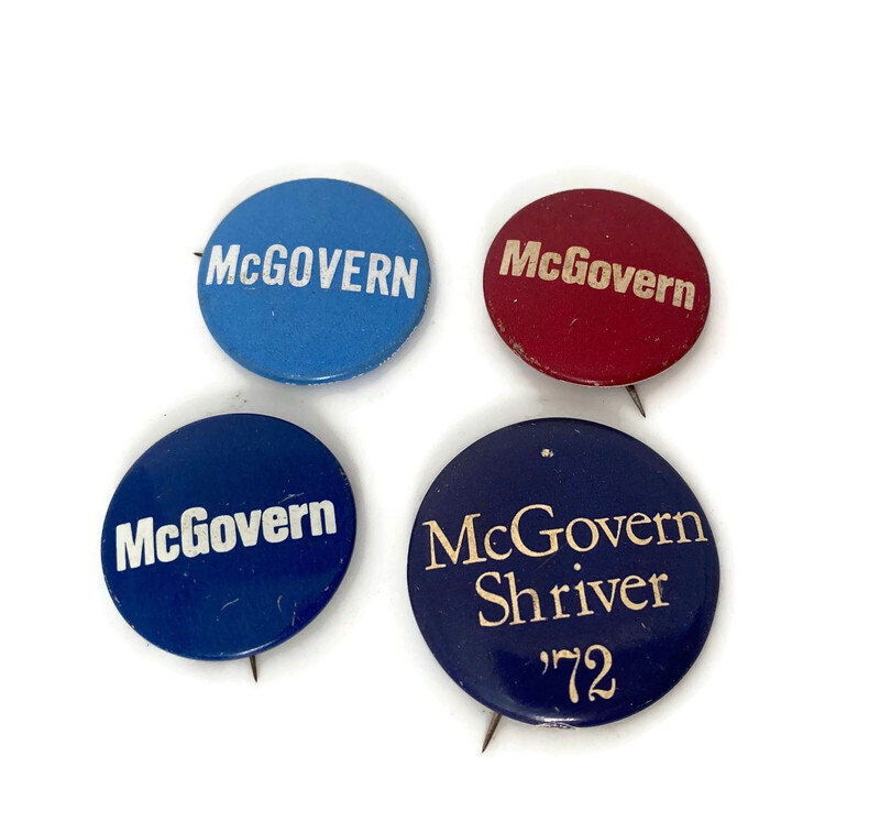 Vintage McGovern Presidential Campaign Buttons 1972 - Duckwells