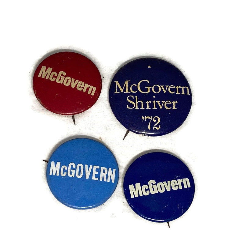 Vintage McGovern Presidential Campaign Buttons 1972 - Duckwells