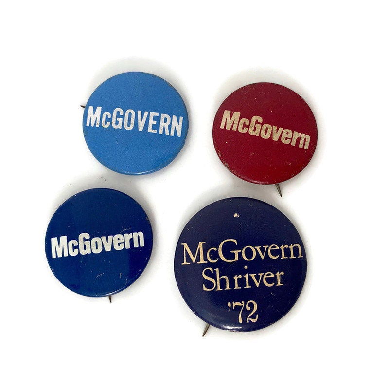 Vintage McGovern Presidential Campaign Buttons 1972 - Duckwells