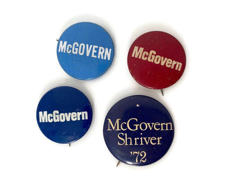 Vintage McGovern Presidential Campaign Buttons 1972 - Duckwells