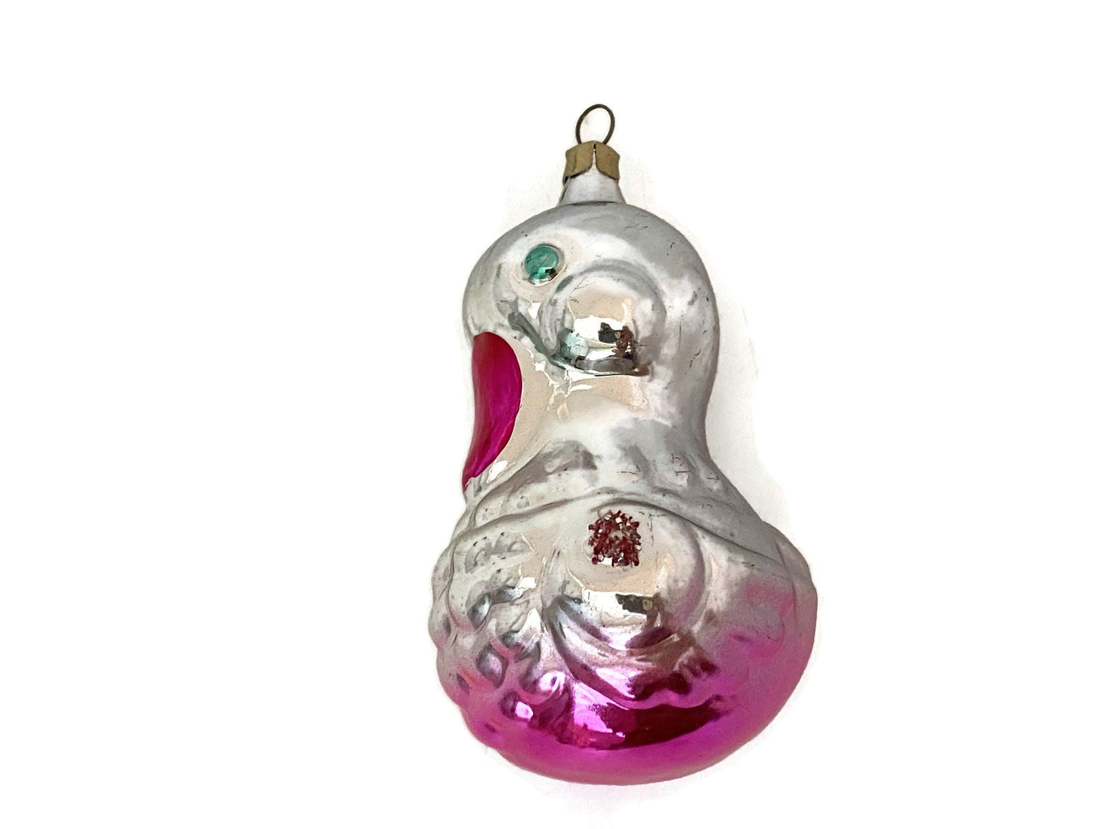 Vintage Mercury Glass Duck Ornament - Duckwells