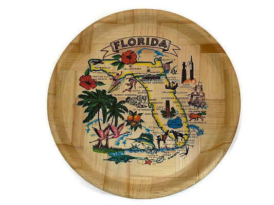 Vintage Mid Century Florida Souvenir Tray at Duckwells