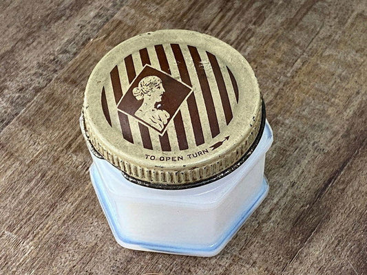 Vintage Milk Glass Vanity Jar at Duckwells