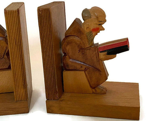Vintage Monk Bookends at Duckwells