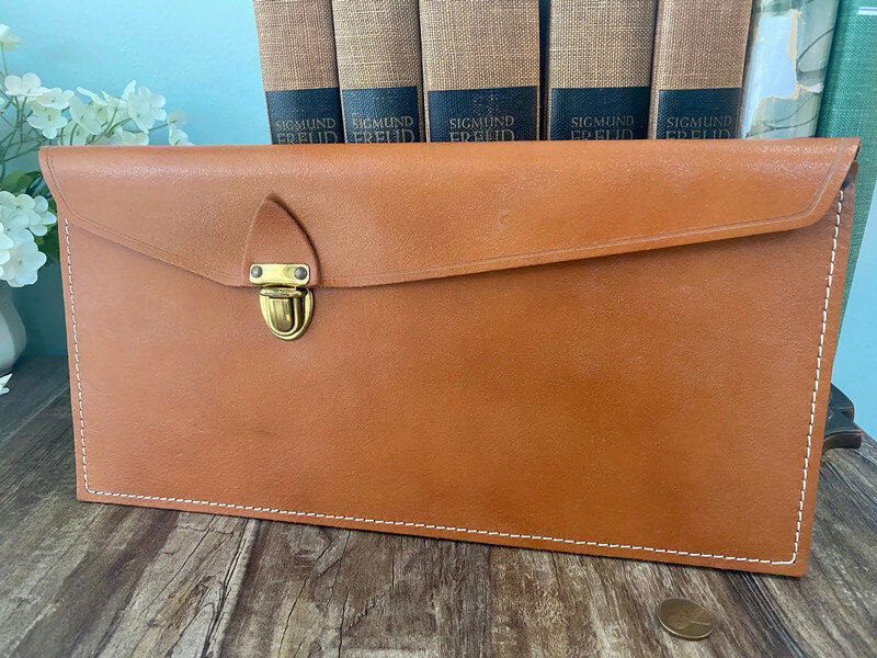 Vintage Morrell Leather Document Case - Duckwells