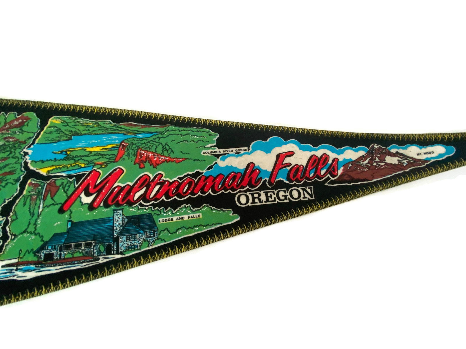 Vintage Multnomah Falls Oregon Pennant - Duckwells