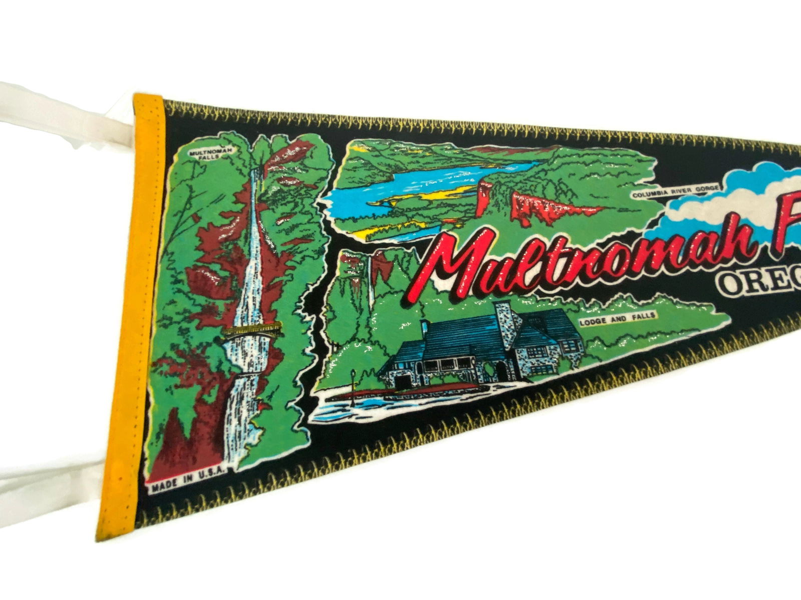 Vintage Multnomah Falls Oregon Pennant - Duckwells