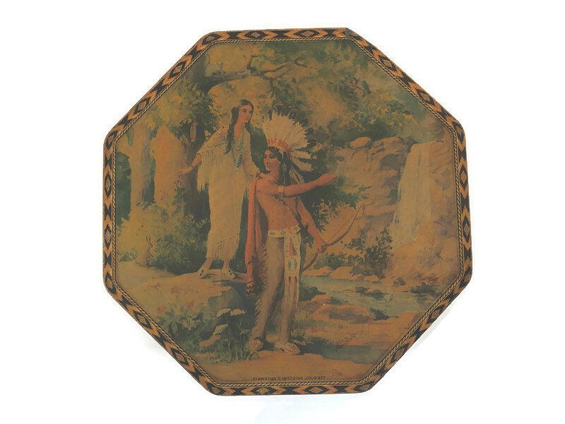 Vintage Native American Litho Tin - Duckwells