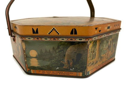 Vintage Native American Litho Tin - Duckwells