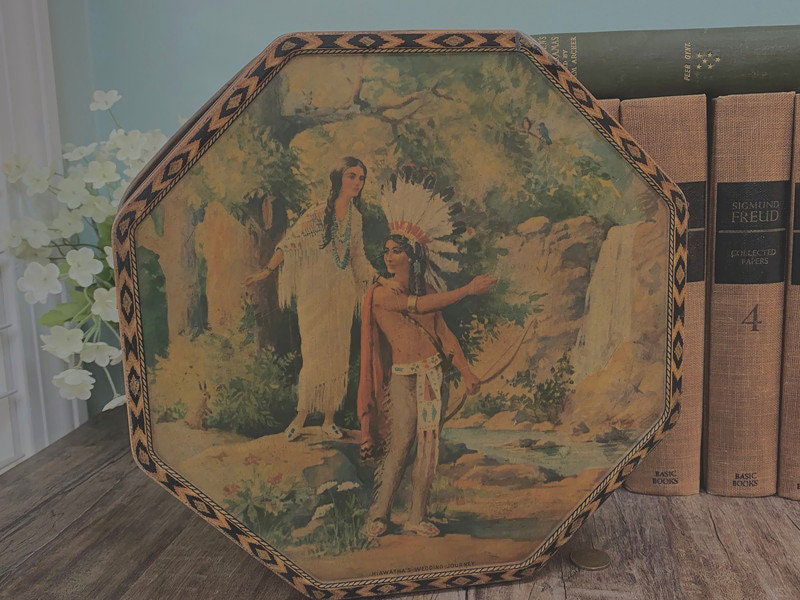 Vintage Native American Litho Tin - Duckwells